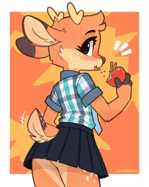 Maple spotted eating apples! 🦌🍎 (@jayrnski)
