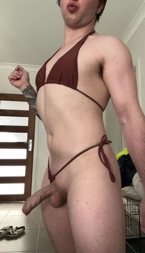 My girl dick got hard at the beach, help me get rid of it please  x