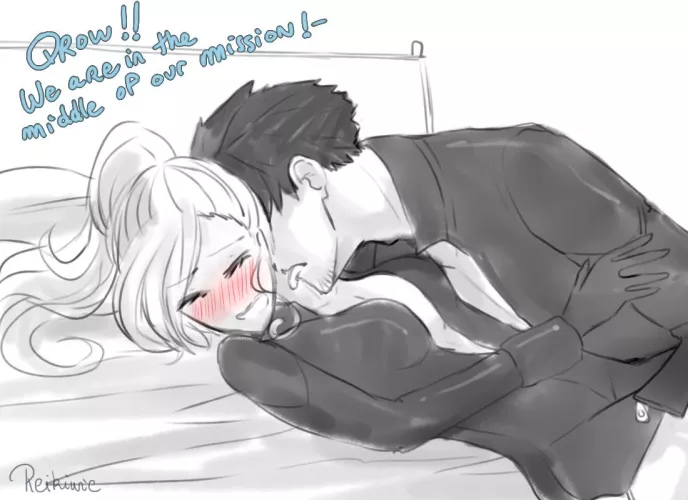 Qrow and Winter in the middle of a mission (Reikiwie)
