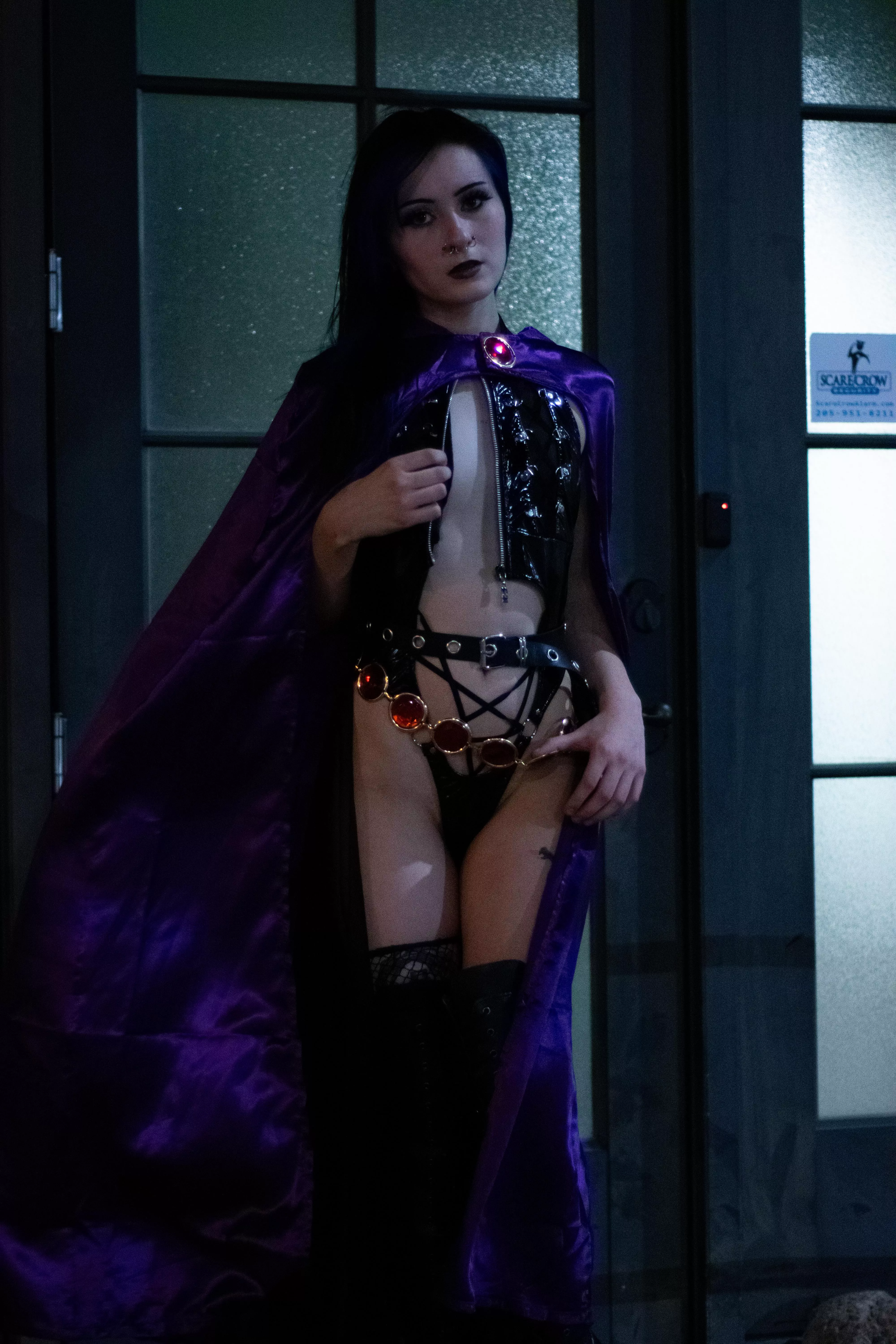raven taking off her bodysuit for you by executionergf