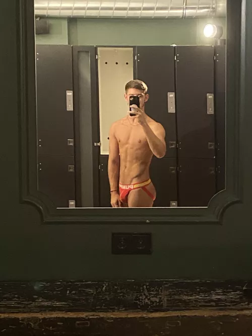 Sadly i was alone changing in there