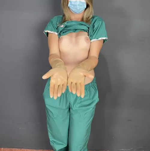 Sit on the stretcher, I'll check you.