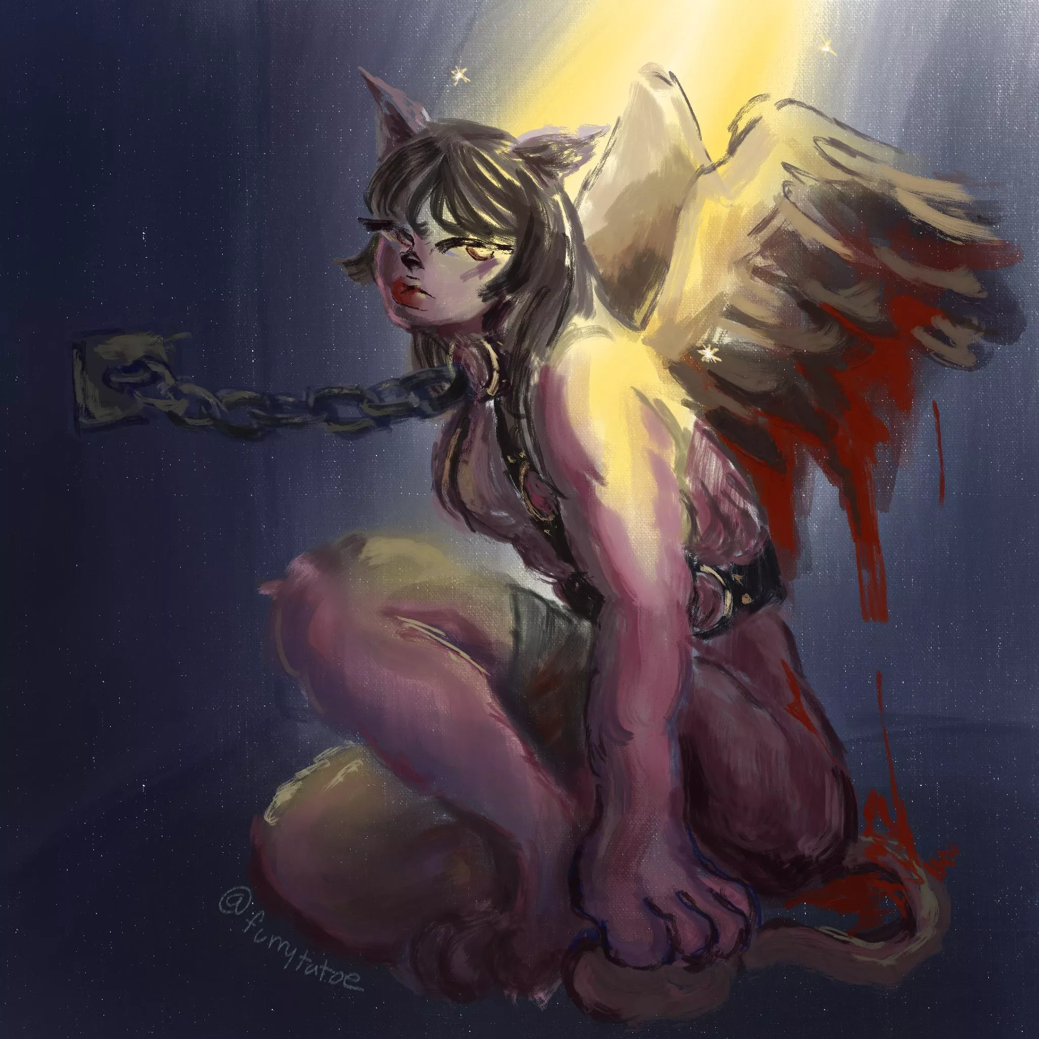 Uploading my very first furry art <3 (@furrytatoe)