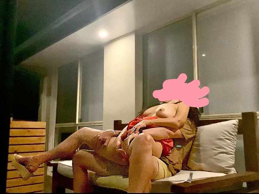 Wife loves to be seen by the neighbours.