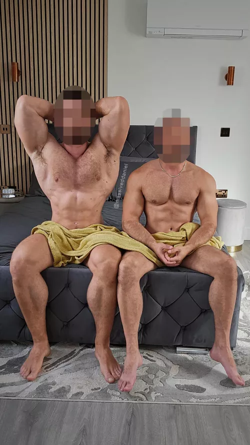 [24][30] who’s going to be our third bro in the mix… beds big enough 😈 