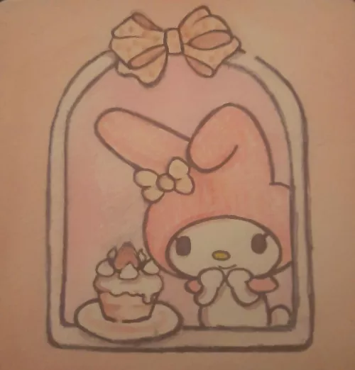 Drawing while my daddy works :3