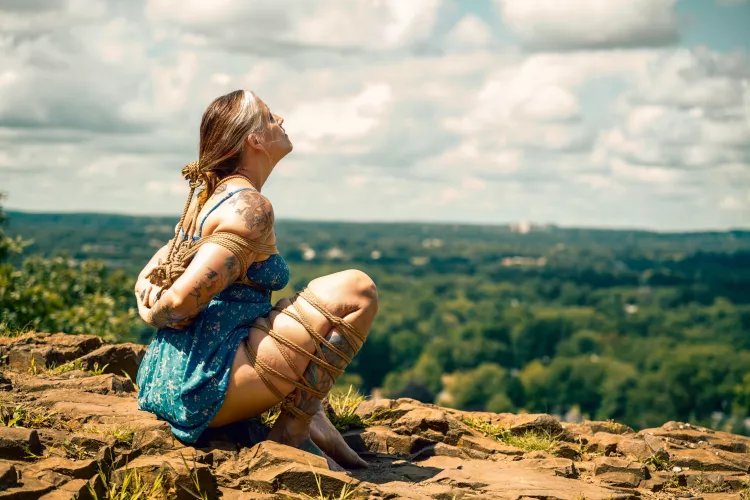 Enjoying the mountain top. 