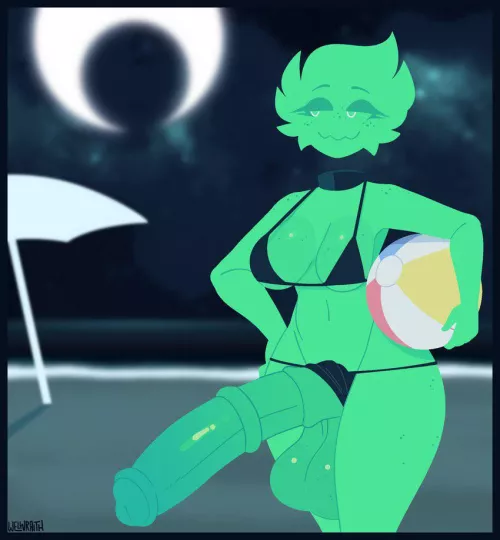 Inka enjoying the beach all to herself (Welwraith)