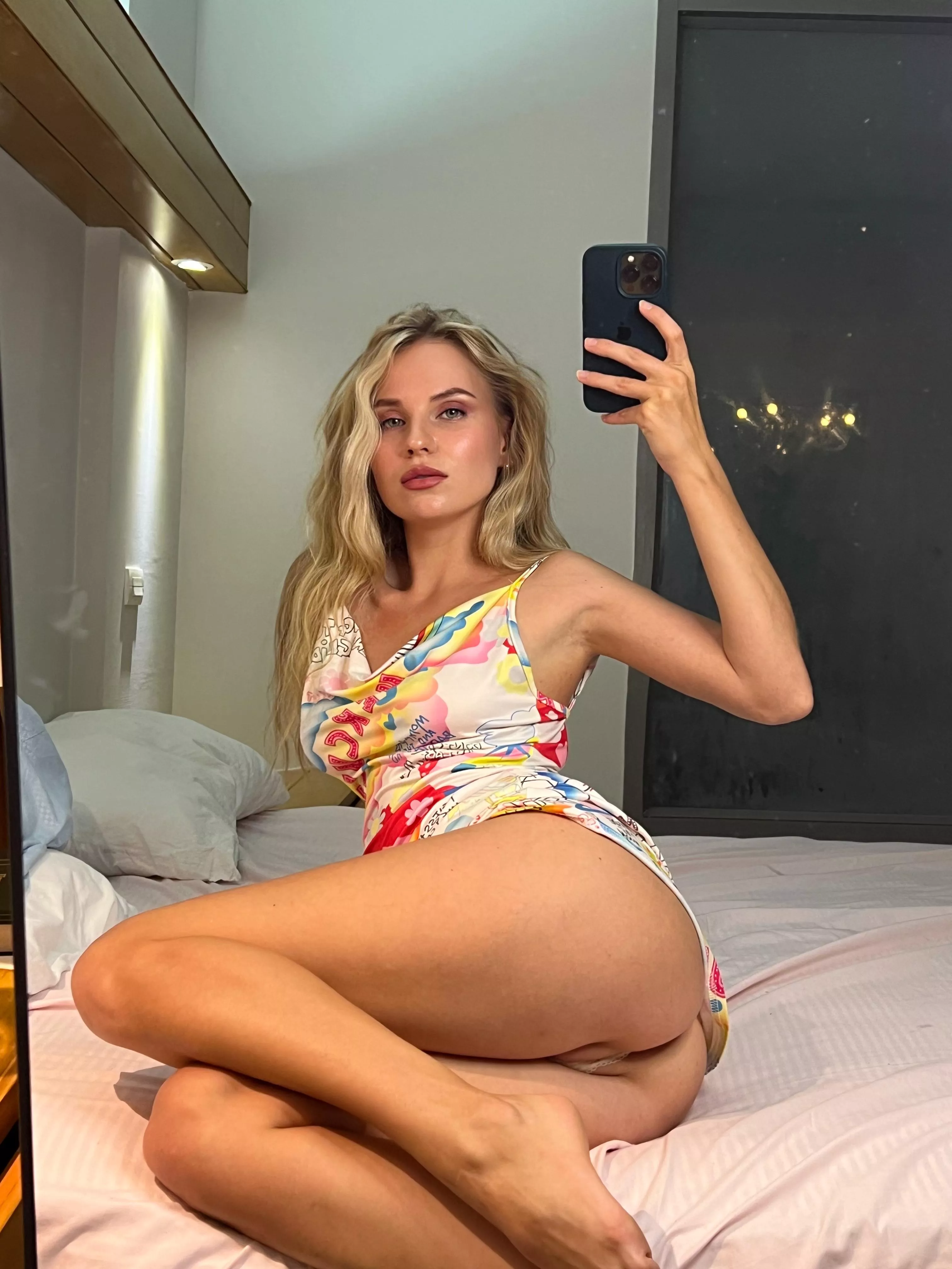 your blonde is waiting for you in bed