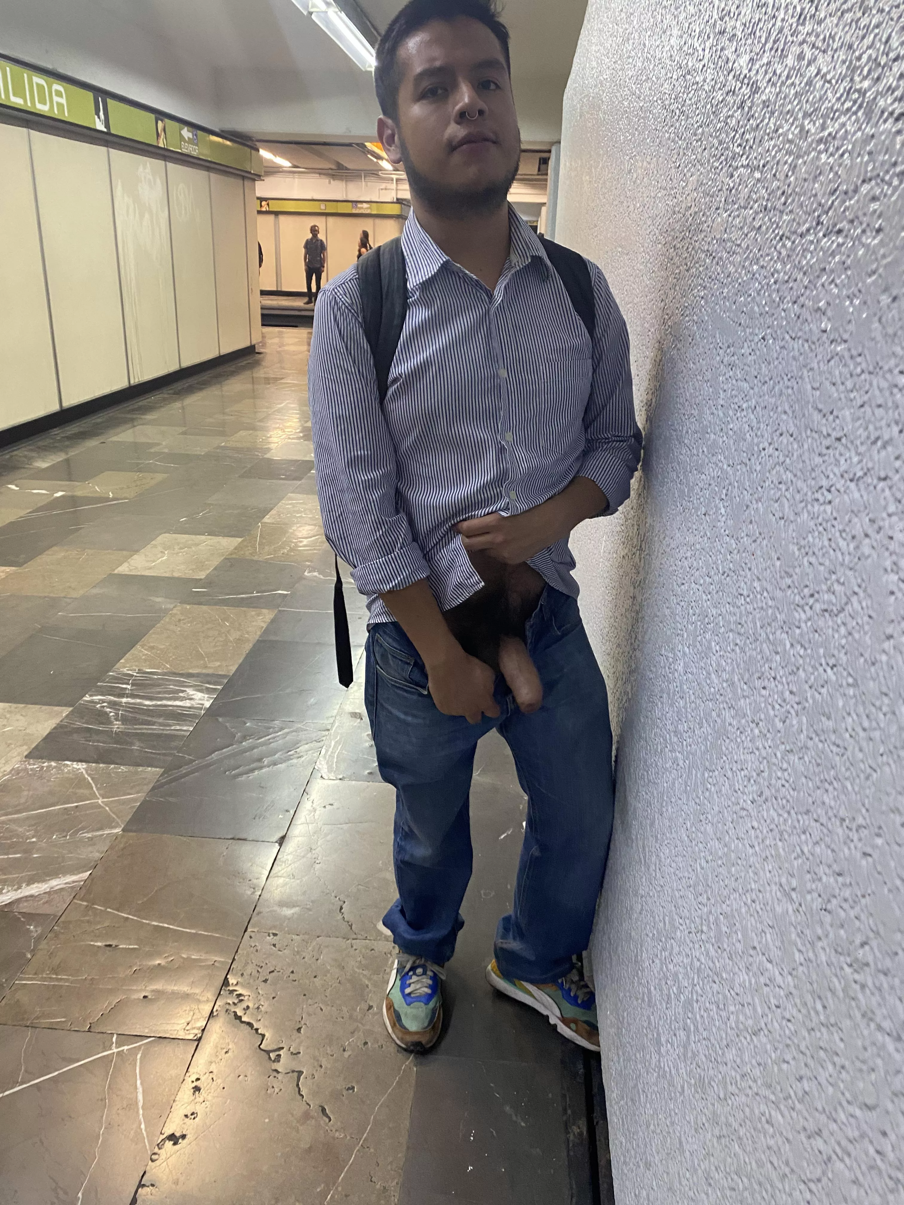 Getting hard in the metro 