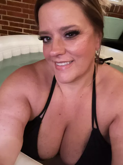 Hot tub Saturday night. 