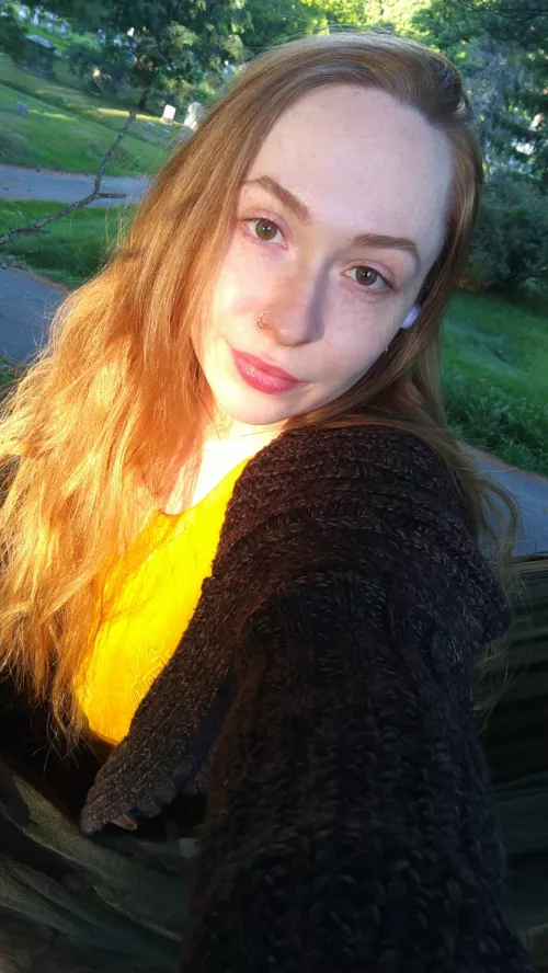 I love that it looks like my hair is on fire in the sunlight