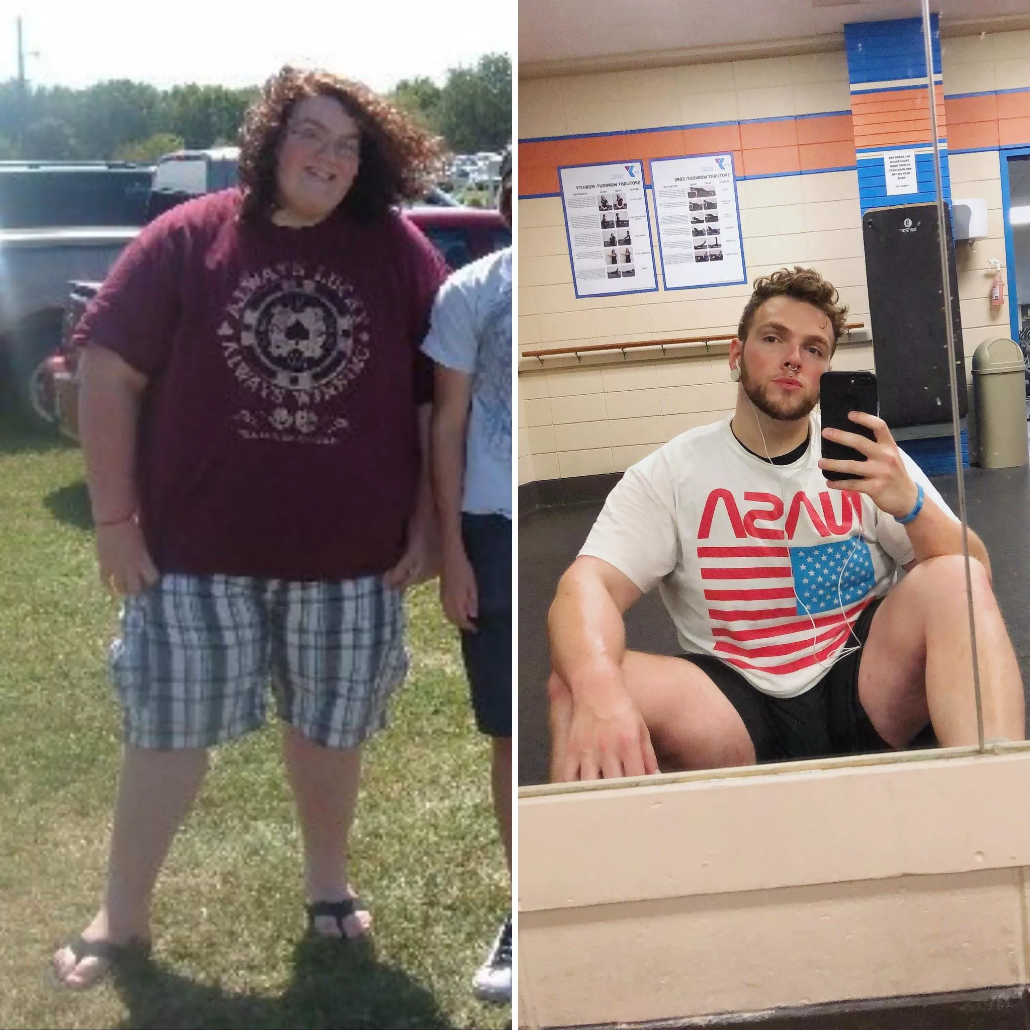 I noticed some other guys posting before and afters heres mine! Before is me about 16 almost 500 pounds. (Im 63). And after is me at 25 about 265! I lost my dad to cancer a couple months after that before picture was taken and it shook me to my core and  I noticed some other guys posting before and afters heres mine! Before is me about 16 almost 500 pounds. (Im 63). And after is me at 25 about 265! I lost my dad to cancer a couple months after that before picture was taken and it shook me to my core and