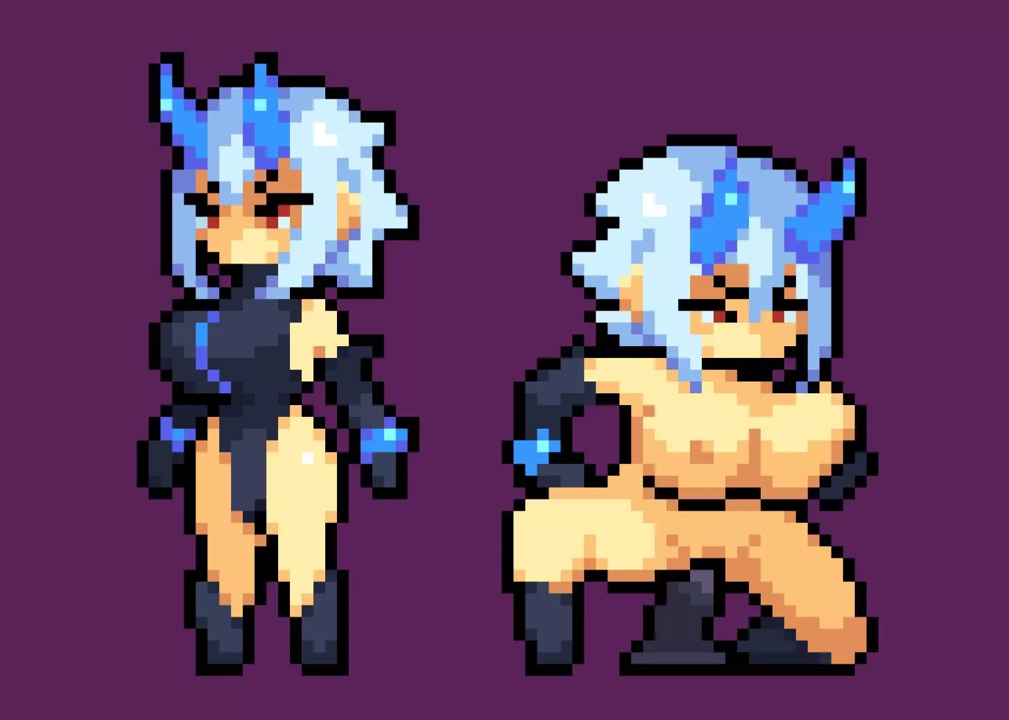 Little Onigotchi sprite I made on the right :3