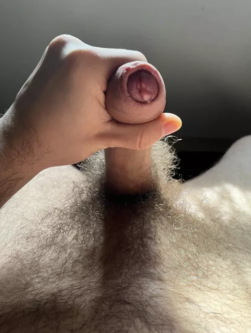 morning light felt great on my bush and dick 