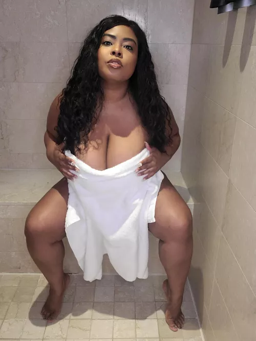 This towel should be on the ground. 