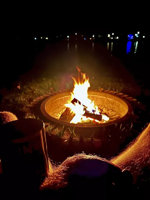 A crisp 49 degrees and I have a wonderful fire and coffee