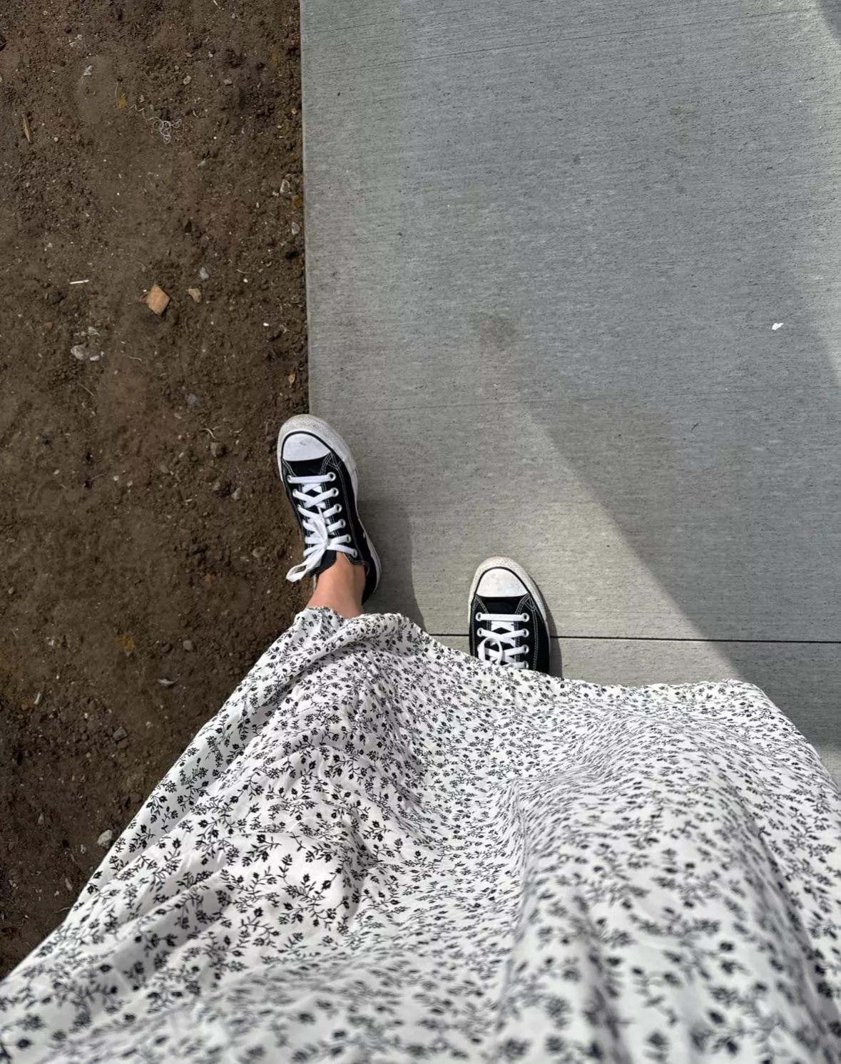 I love wearing chucks with my dresses 
