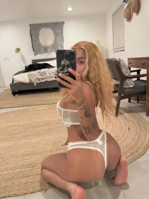 I won't mind if you leave a stain on my lingerie, babe.