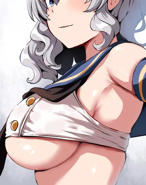 Kashima in Shimakaze cosplay underboob