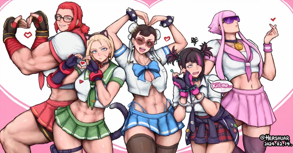 Old School Girls for Valentine's Day [@hershuar]