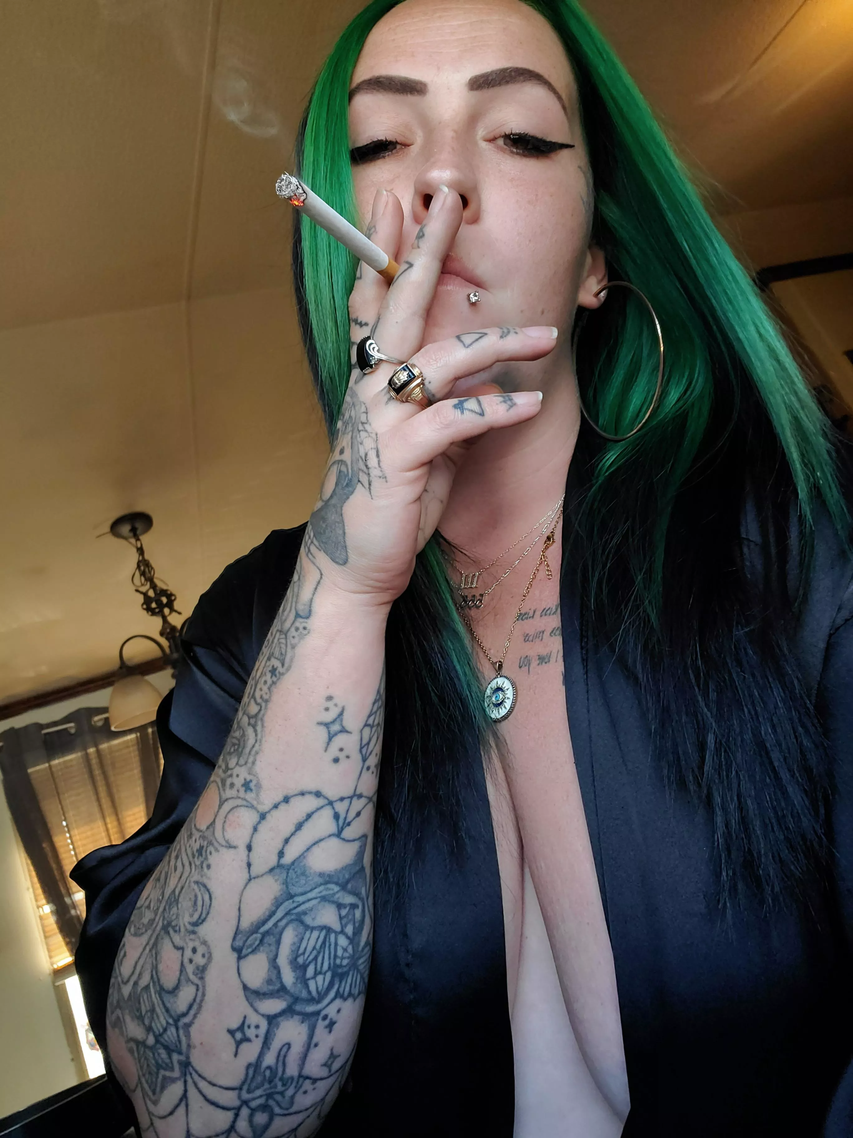 Open my robe and play with my nipples 