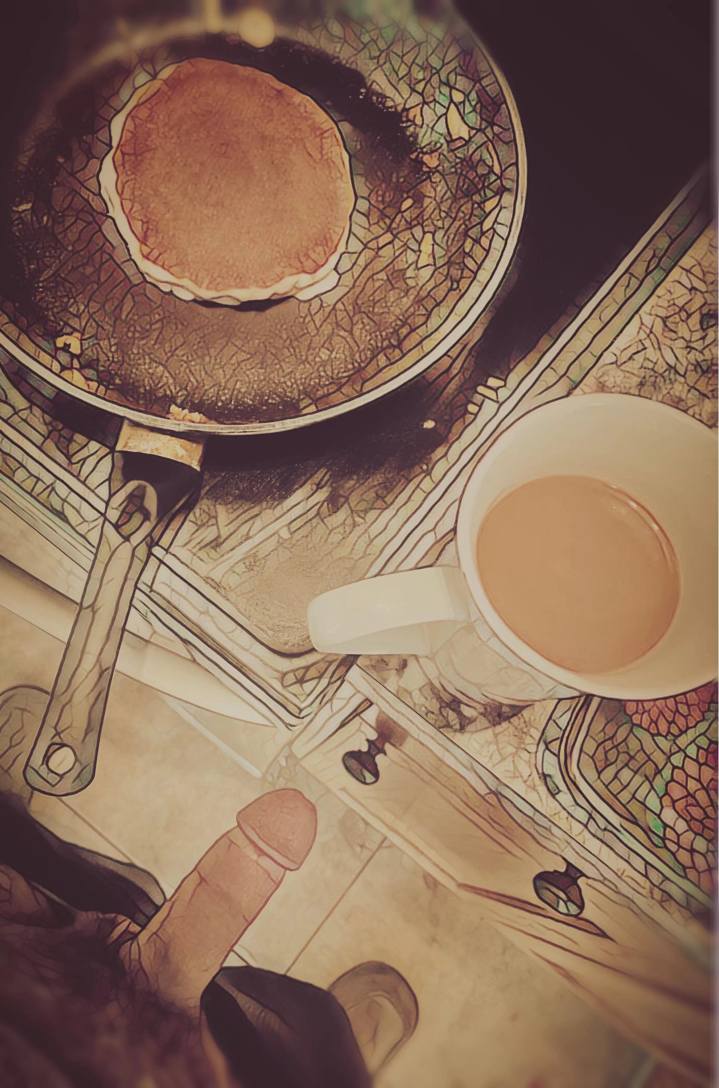 Pancakes on a Sunday, a warm and delicious feeling.  ☕️🥞☕️