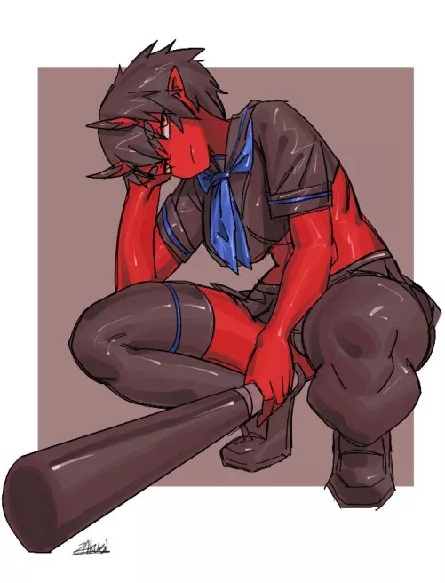 That delinquent oni has noticed you staring 