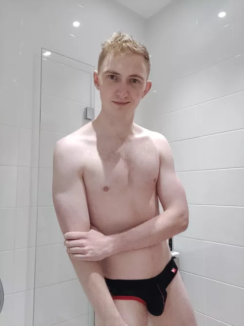 Wearing my jock always makes me feel so slutty 😈