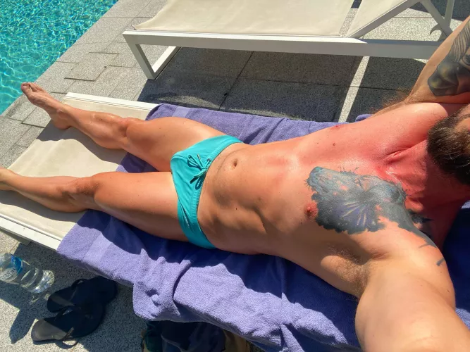 Who wants to come oil me up?