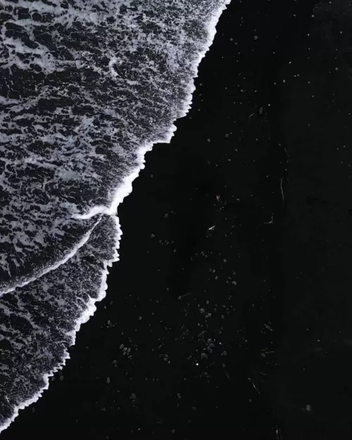 Black Sand Beach in Iceland. 