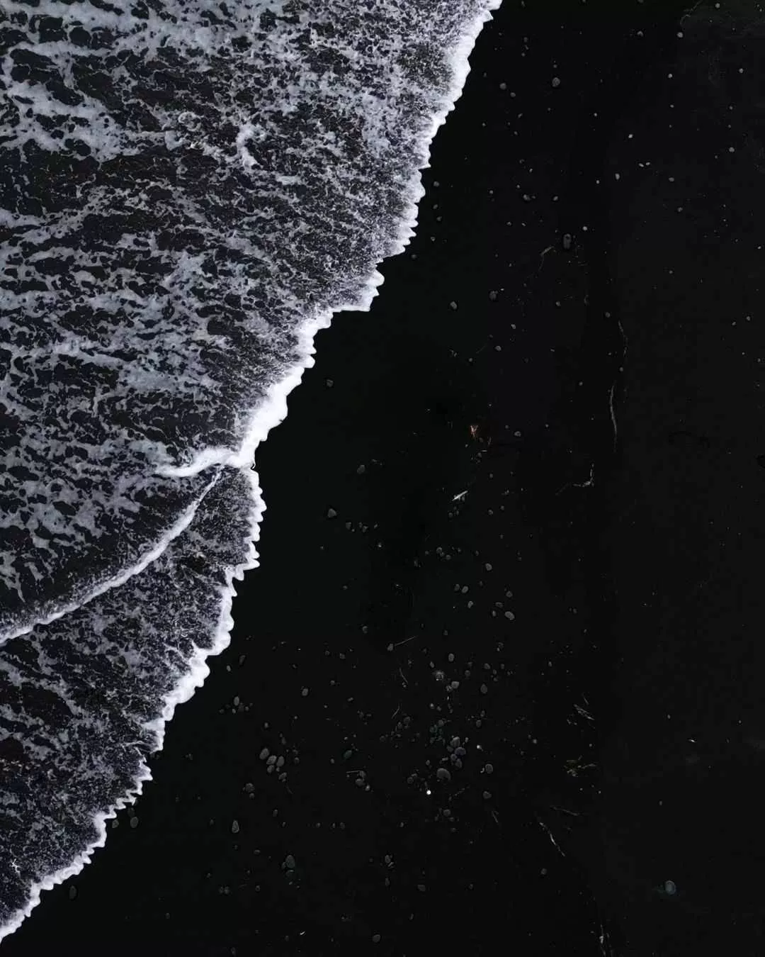 Black Sand Beach in Iceland. 