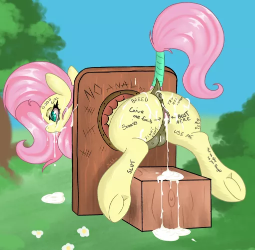 Fluttershy having fun with male population of ponyville, by me