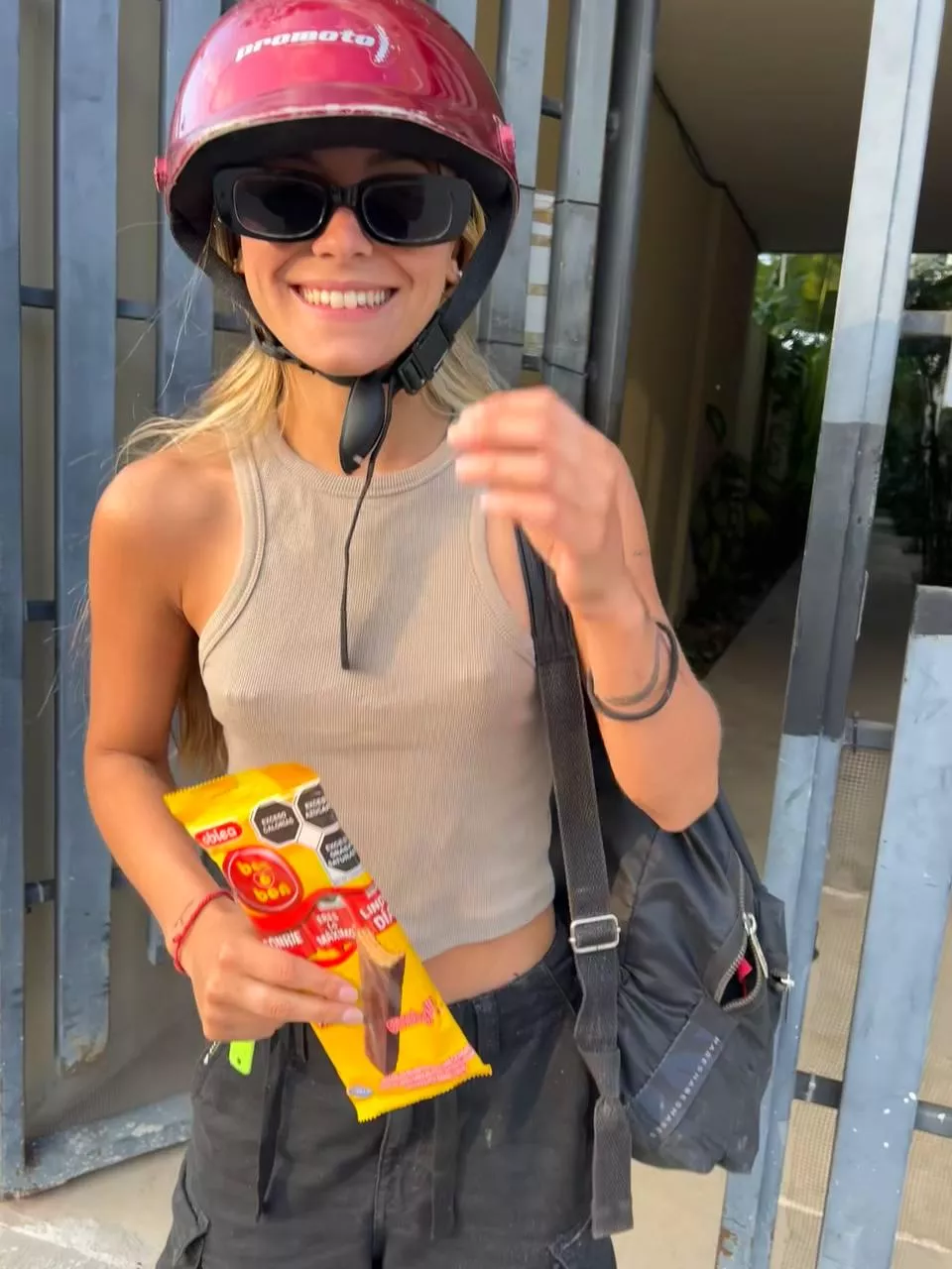 Had to go for a snack and didn't had time to wear a bra