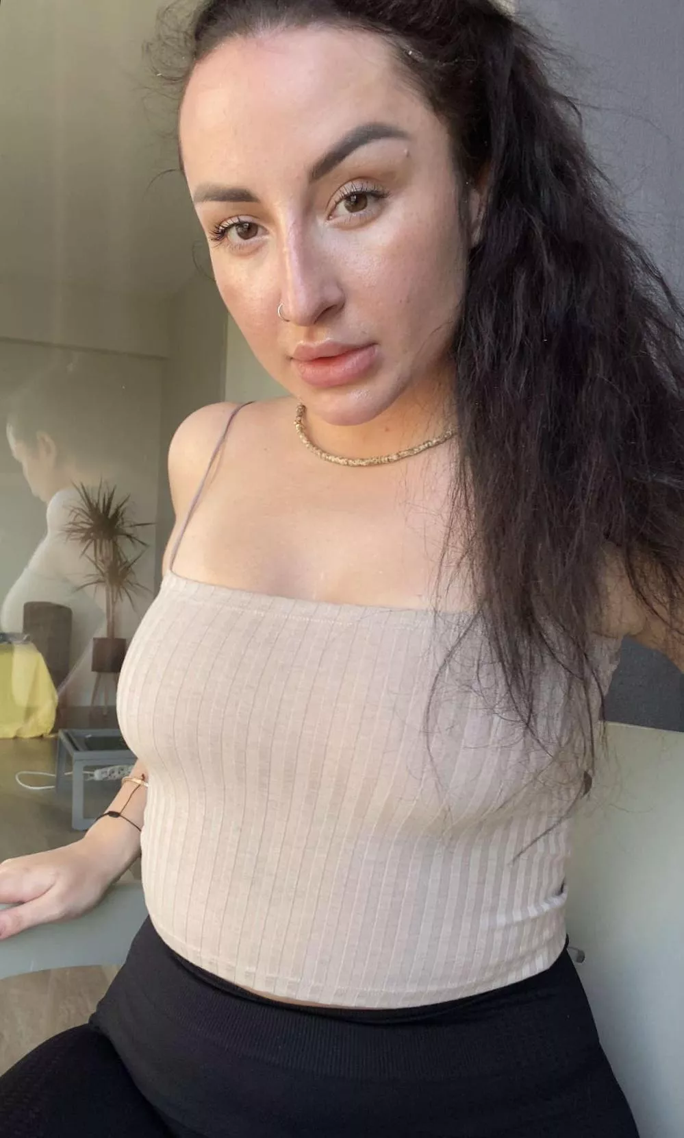 Just a petite brunette small in size but big in charm and mischief