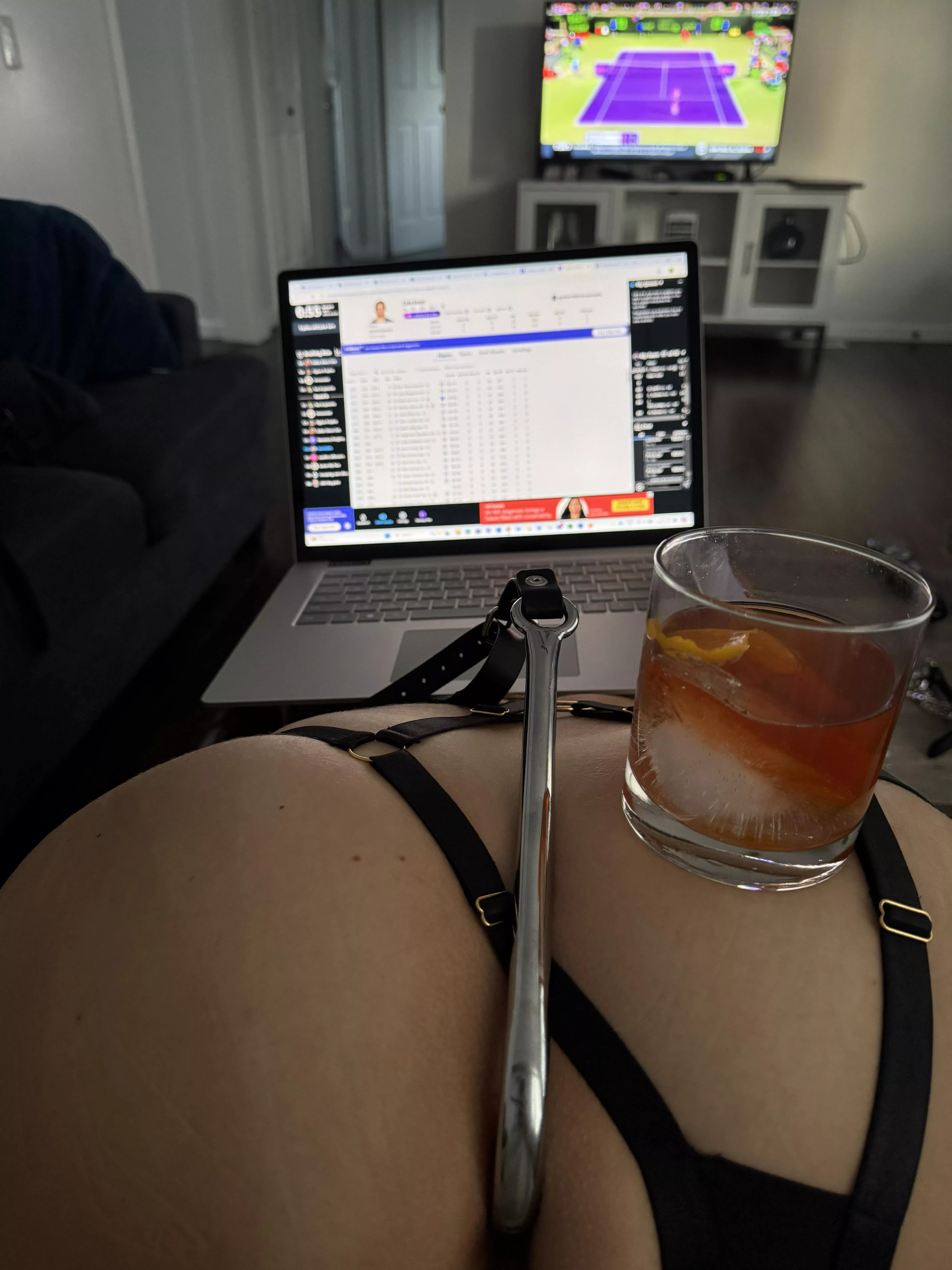 My good girl being a great table during draft night