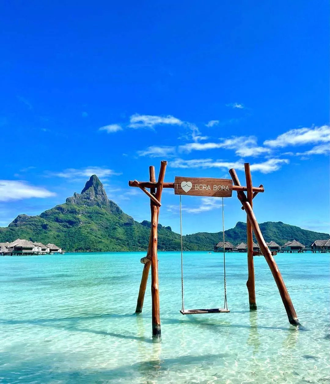 Sea swing in Bora Bora