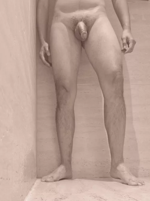 Trying hard not to get a boner in a communal shower