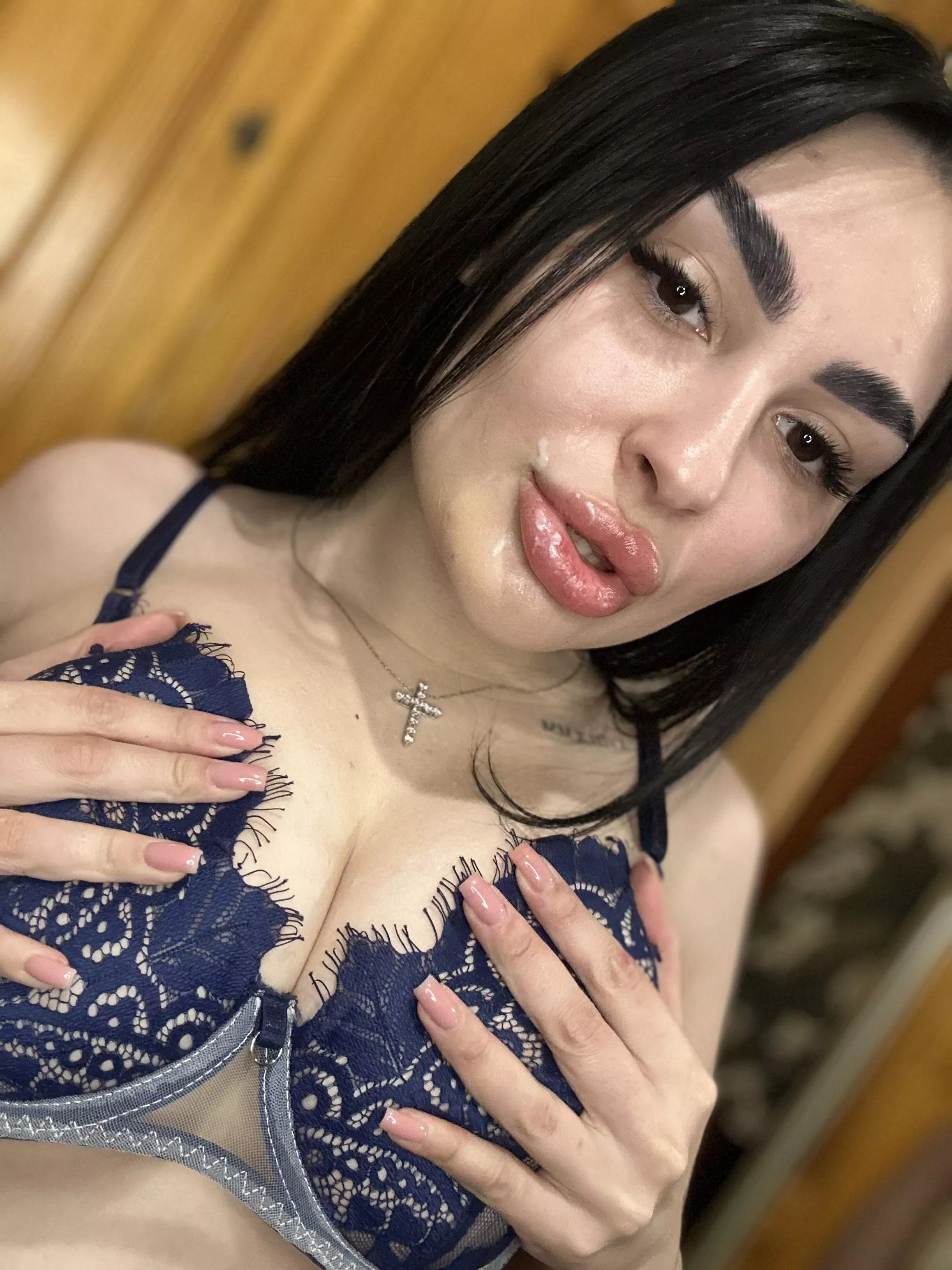 Oil up my tits with your cum