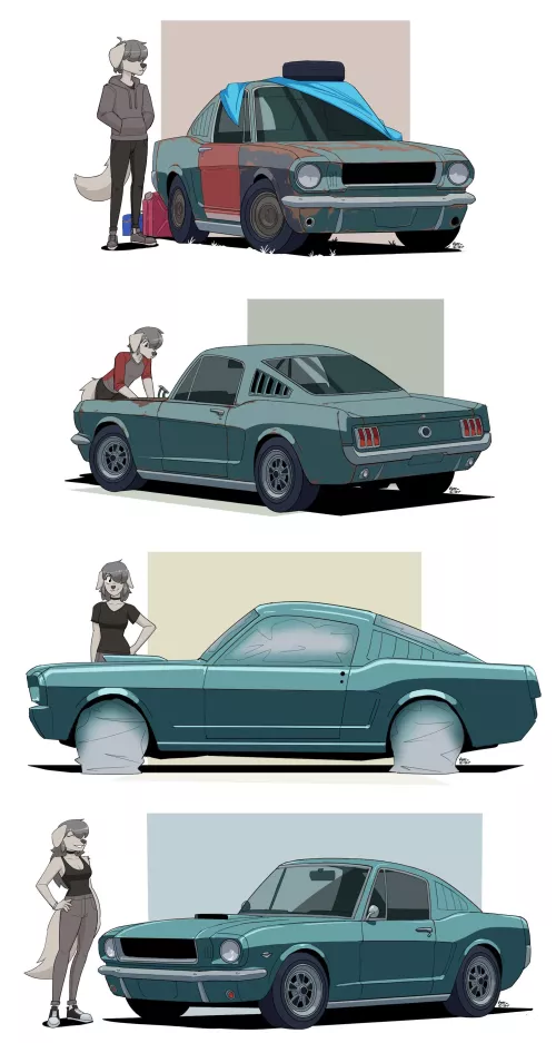 Restoration and transformation (427deer) (furry man -> furry trans women)