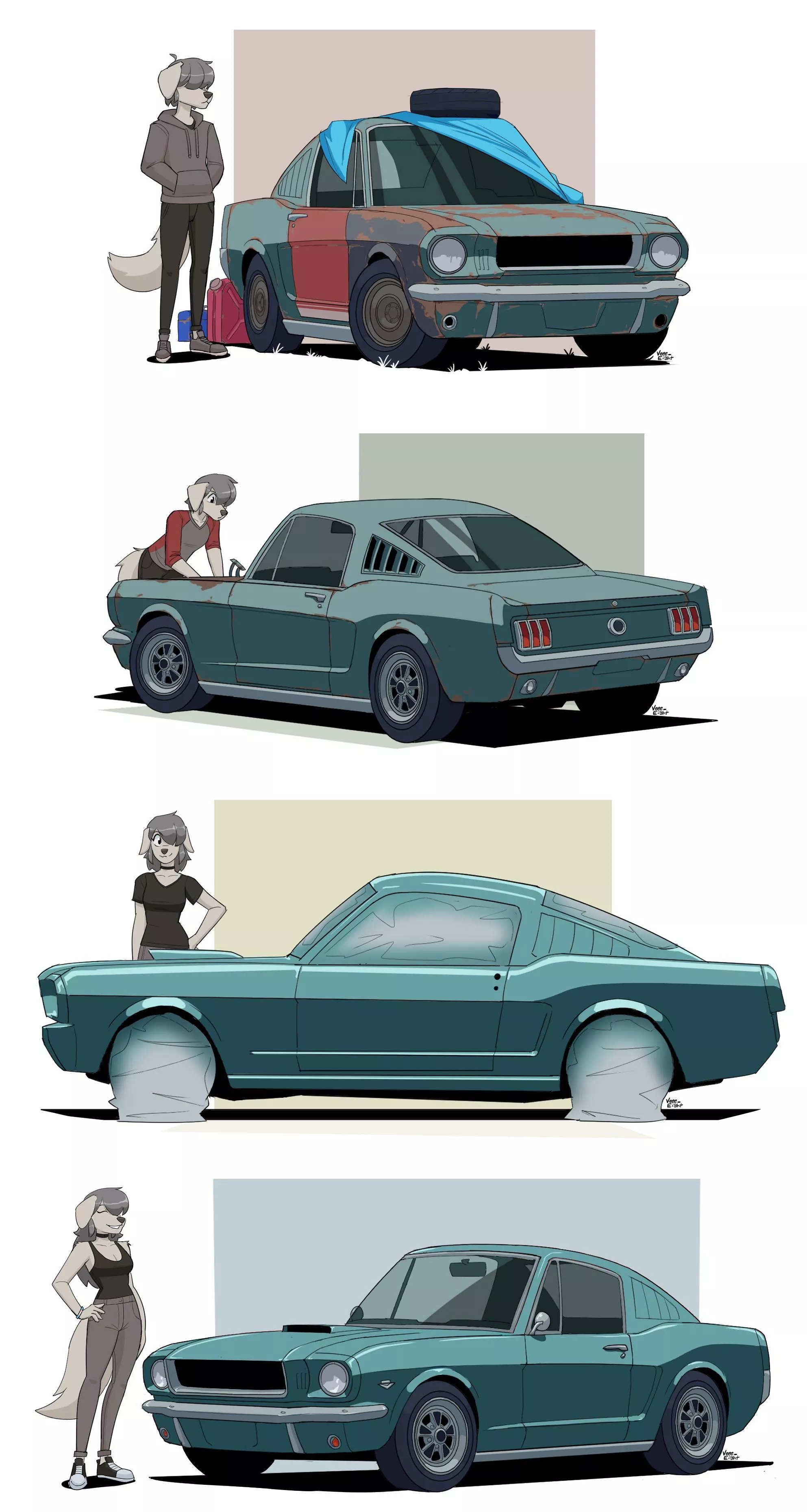 Restoration and transformation (427deer) (furry man -> furry trans women)