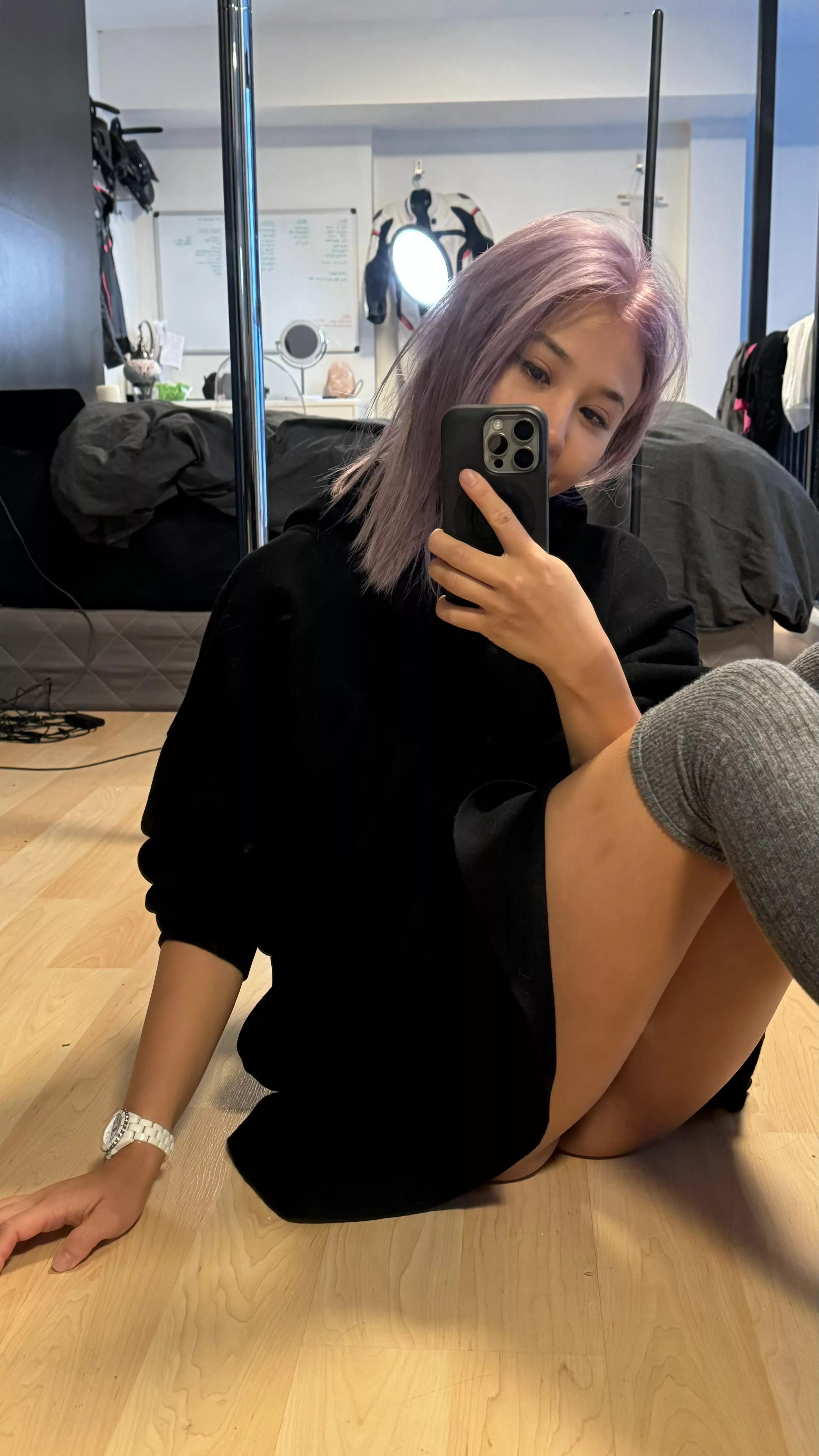 wearing a mini skirt for you