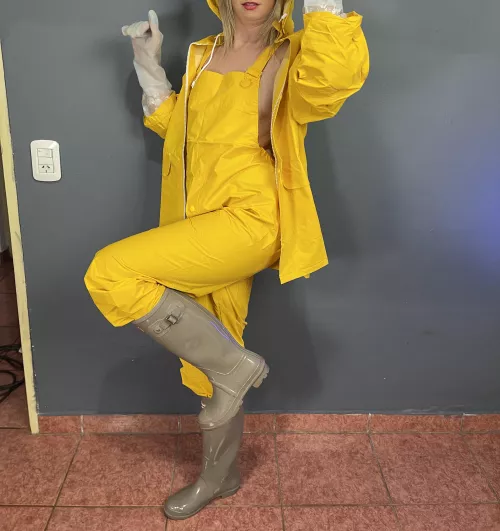 Feeling the rubber on my body excites me