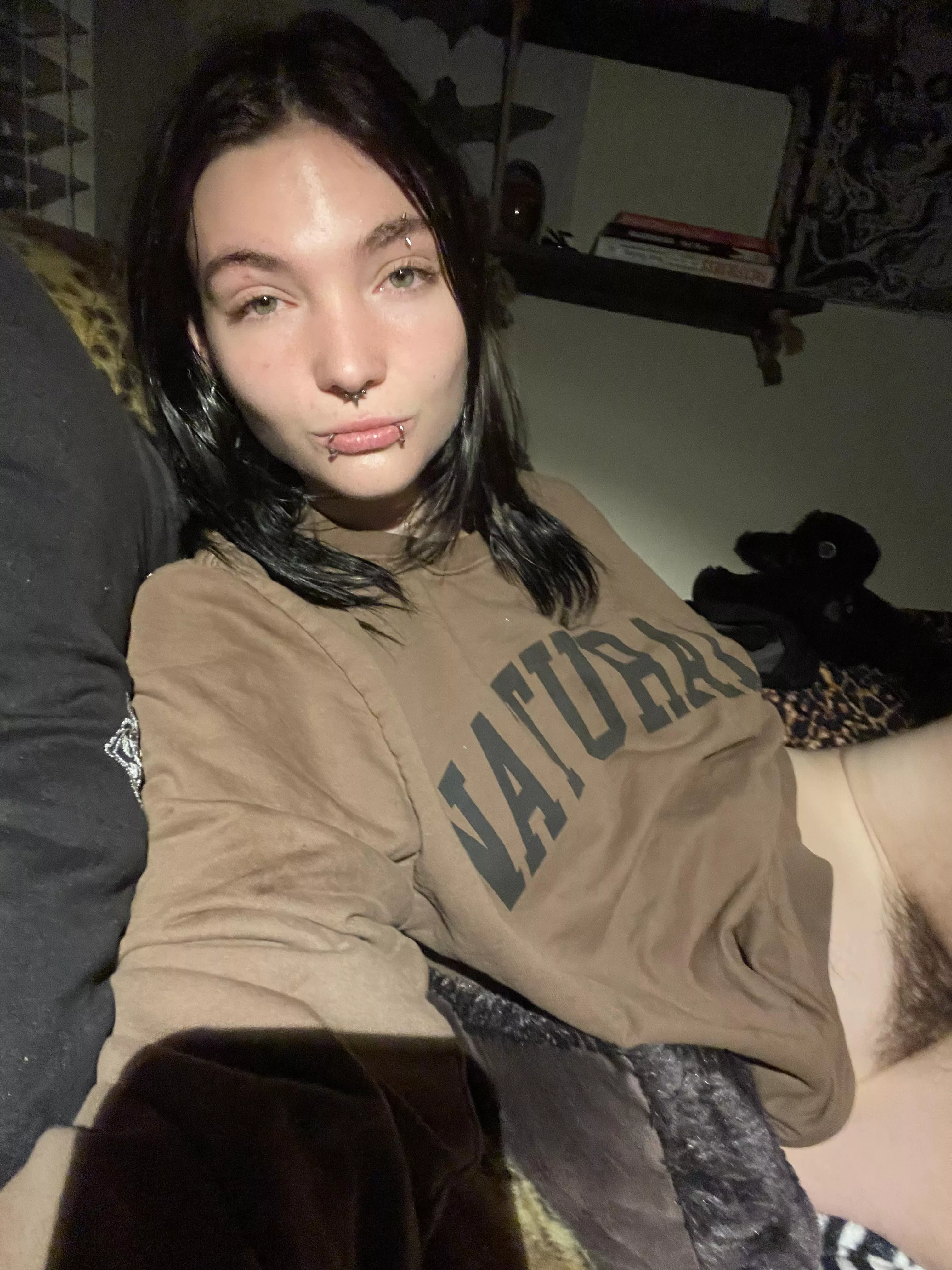 No panties + hoodie = 