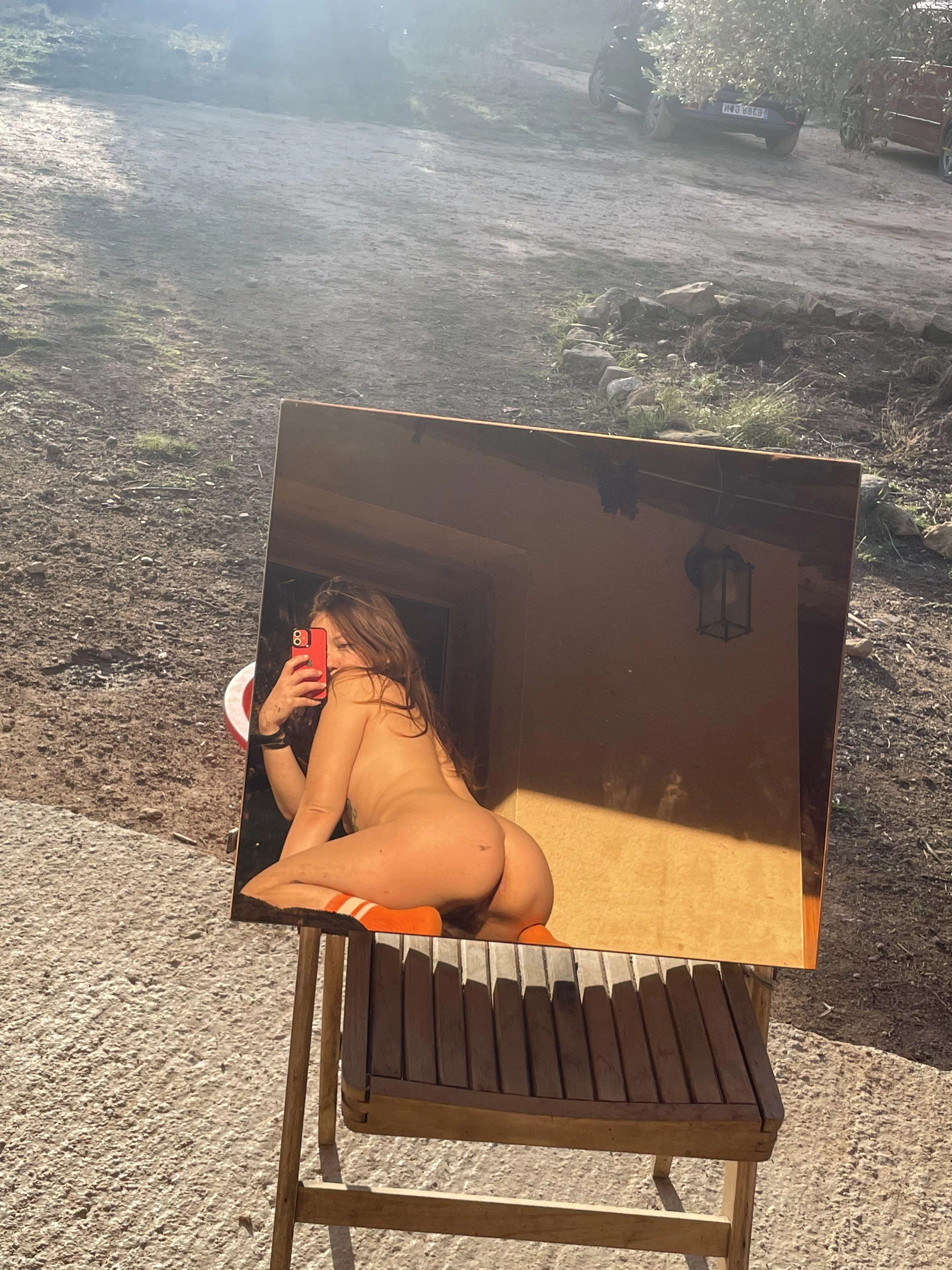 A incredible photo in the mirror
