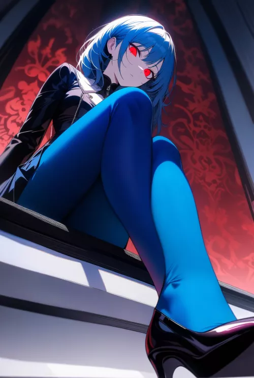 Blue Tights/Pantyhose 