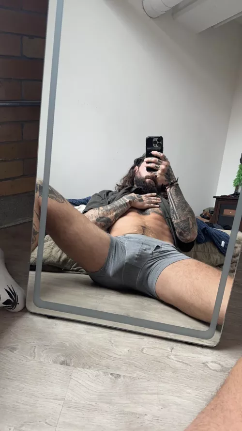 debating if i should get dressed or not…