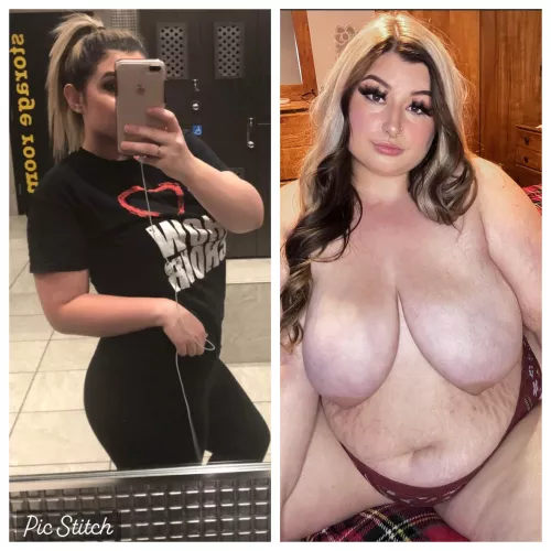 Gym girl gets huge