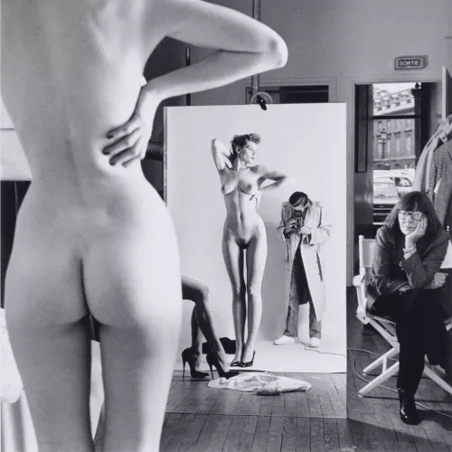 Helmut Newton with Wife and Model, Paris 1981