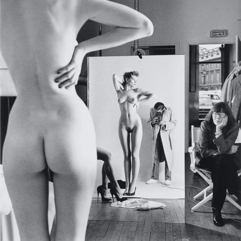 Helmut Newton with Wife and Model, Paris 1981